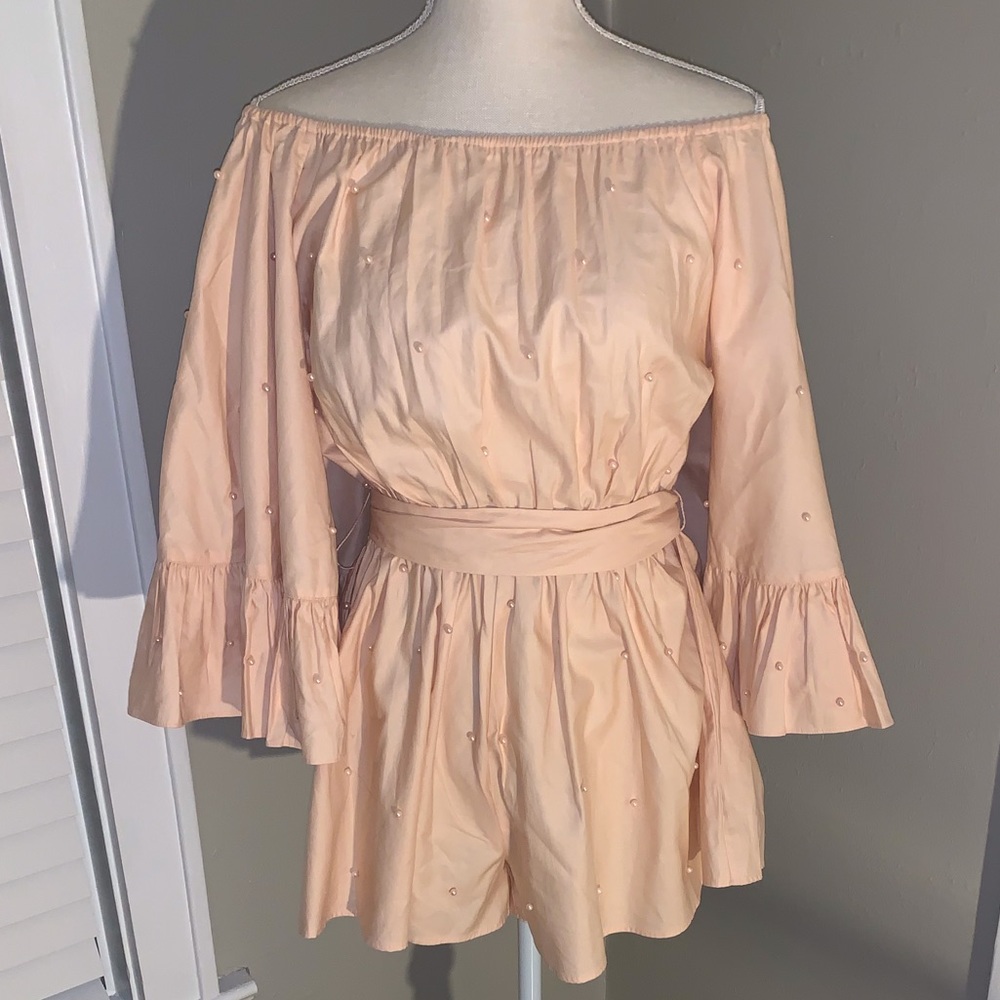 Adorable Pink and Pearl Playsuit